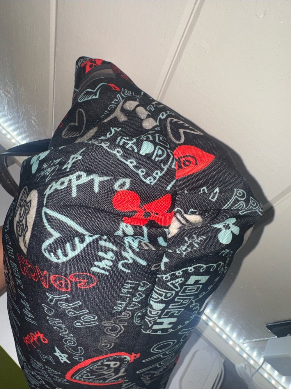 Coach POPPY in Unique Black, Teal, Red & Silver, in Amazing Preloved Condition❤️ - Picture 9 of 14